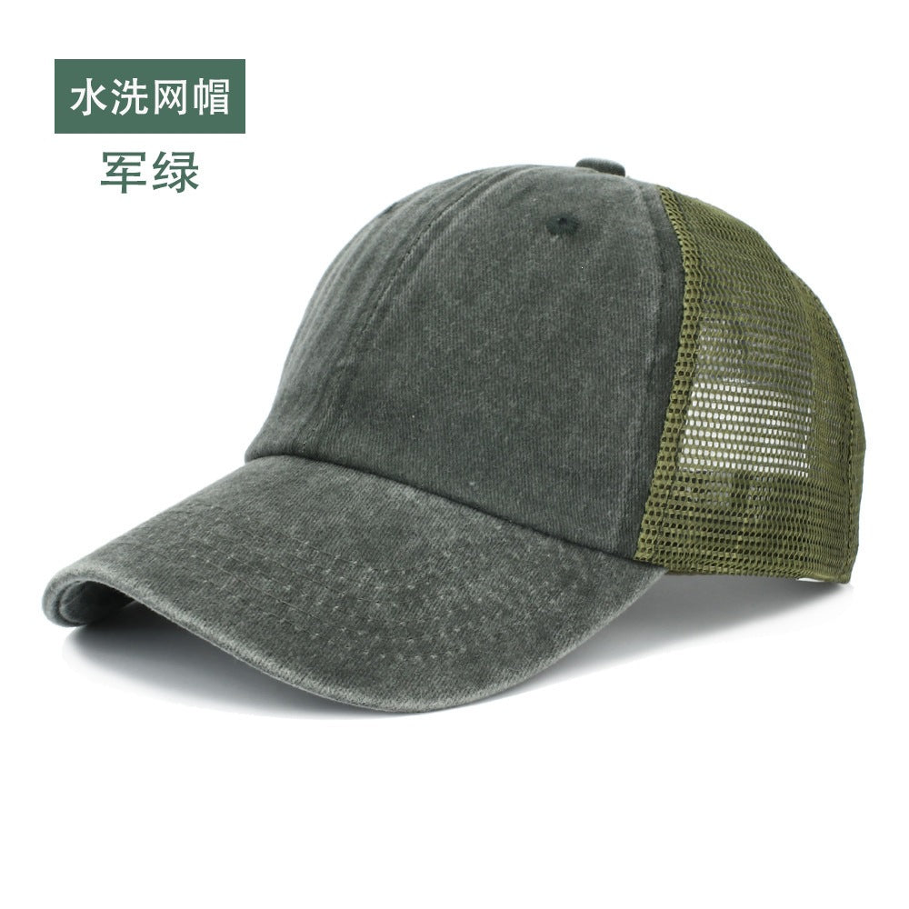 Wholesale Vintage Washed Cotton Breathable Mesh Sun Protection Baseball Cap Fashion Accessory Gift