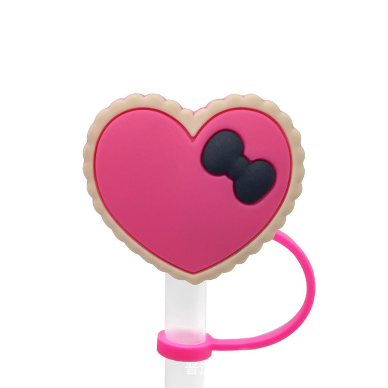 Wholesale 10PCS 7-8mm BOO Creative Silicone Straw Tube Cap Straw Decoration