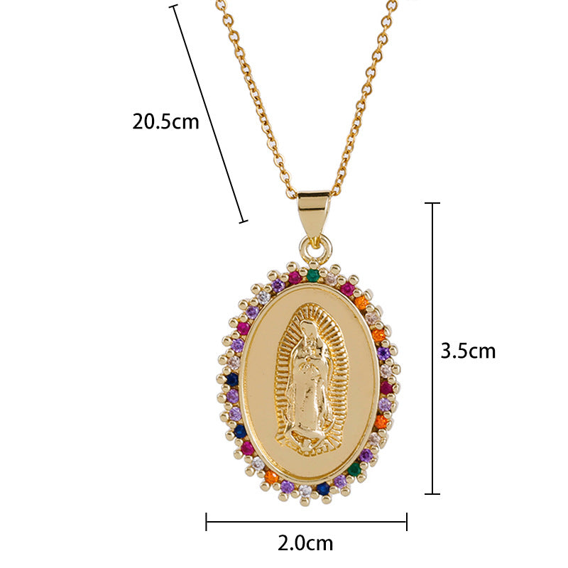 Wholesale Copper Micro-Inlaid Colored Zirconia Pendants ACC-NE-SY014