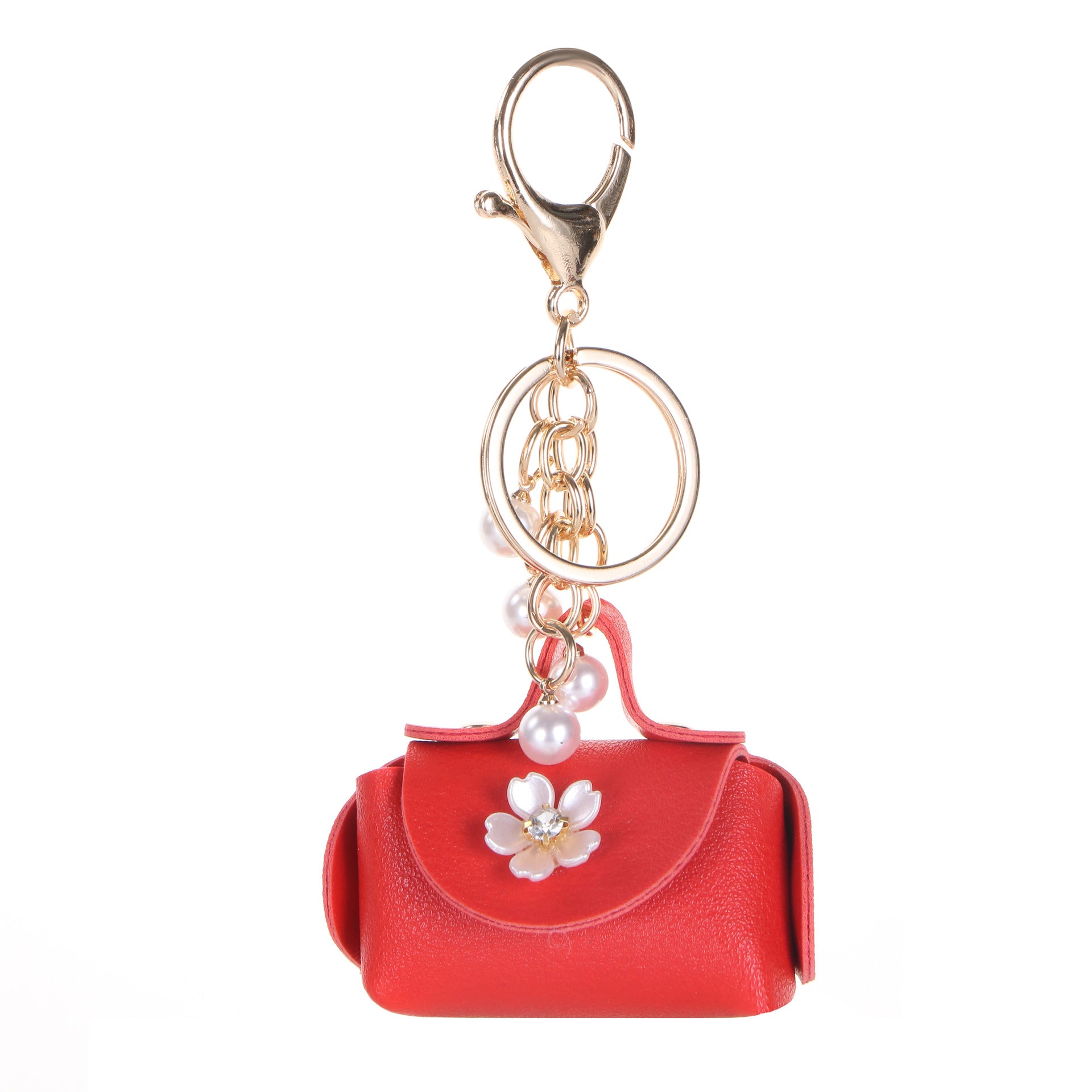 Wholesale Black Leather Keychain Coin Purse Korean Style Car Key Bag Charm Gift