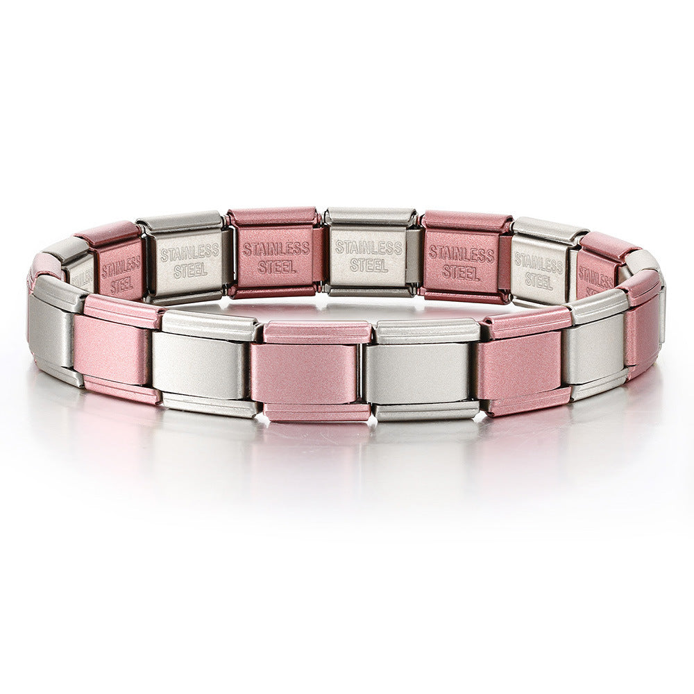 Wholesale Stainless Steel Electroplated Italian Modular Bracelet Chain DIY Fashion Accessory