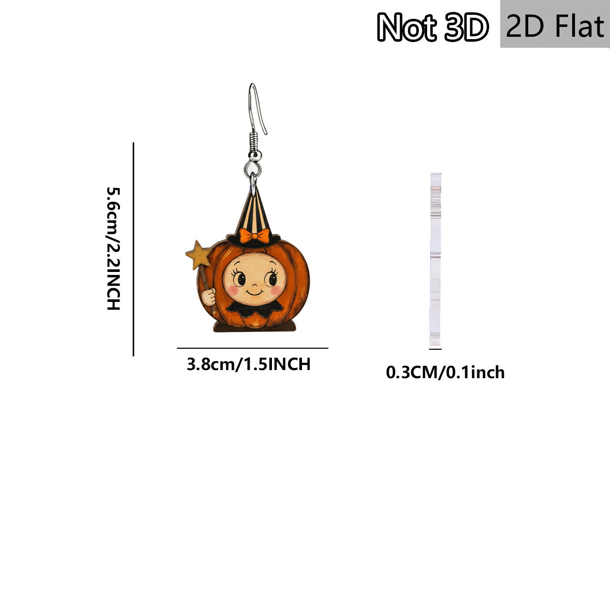 Wholesale Wooden Pumpkin Earrings  Retro Party Wear Jewelry Accessory For Women