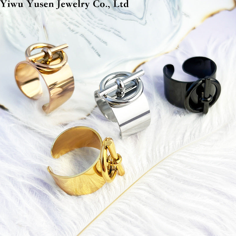 Wholesale Color  Couple Titanium Steel Rings