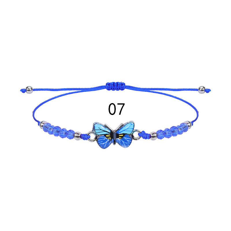 Wholesale Summer Colorful Butterfly Crystal Beaded Bracelet ACC-BT-YiYe004