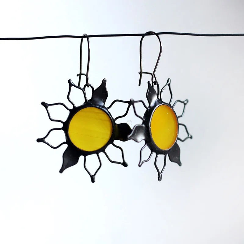 Wholesale Retro Hollow Petal Earrings Bohemian Simple Sun Flower Ear Hook