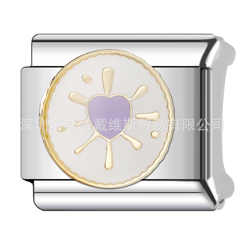 Wholesale  Italian Charm Bracelet 9mm DIY single section Creative Stainless Steel Composable Bracelet