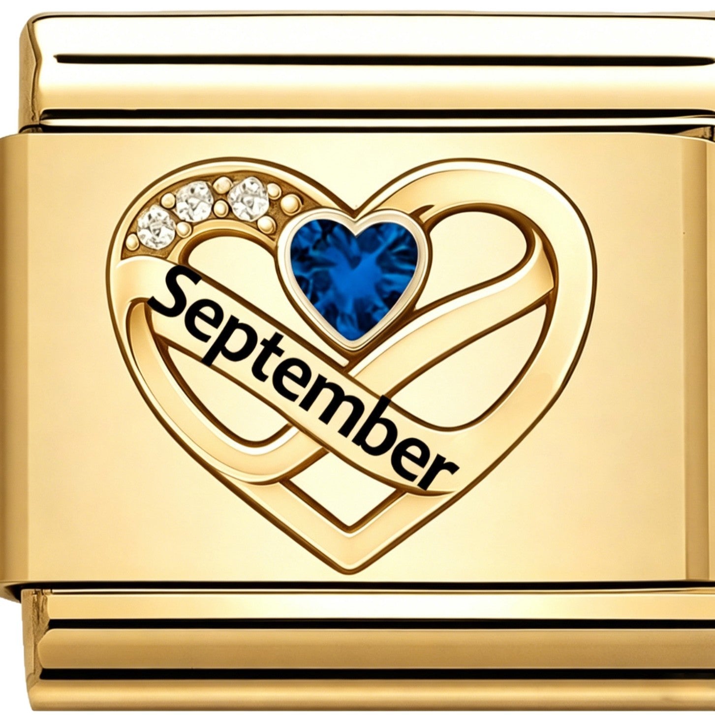 Wholesale DIY Italian Charms Bracelet Stainless Steel Month Love Heart Pattern Boutique Resale