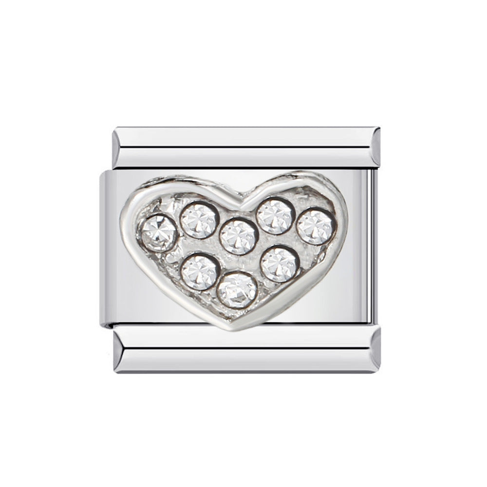 Wholesale  Italian Charm Bracelet 9mm DIY  Welded Oil Drip Creative Stainless Steel Composable Bracelet