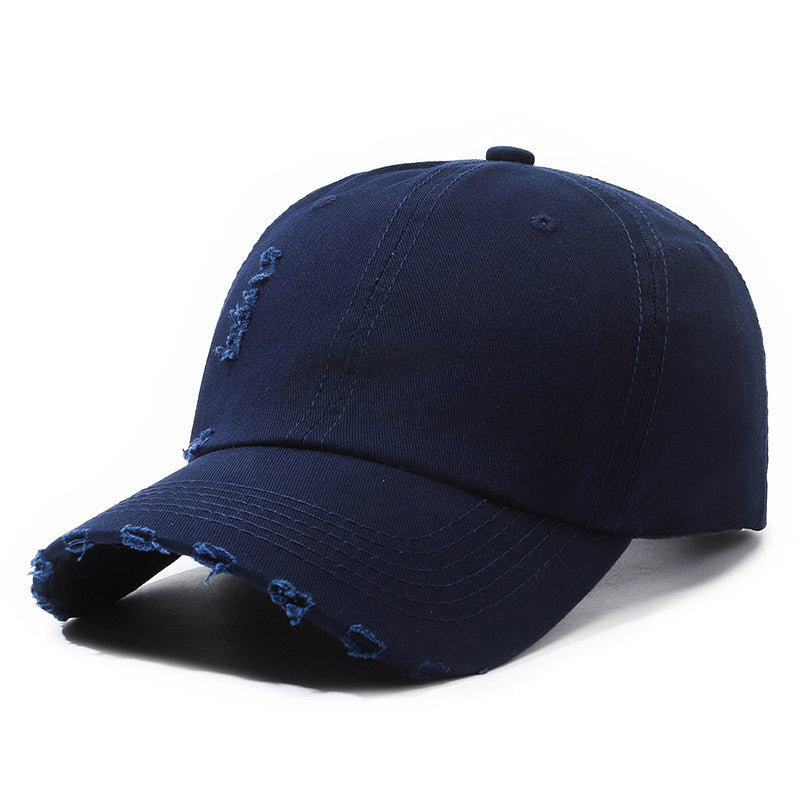 Wholesale Ripped Soft Top Smooth Cotton Hat Baseball Cap ACC-HT-XuanWei001