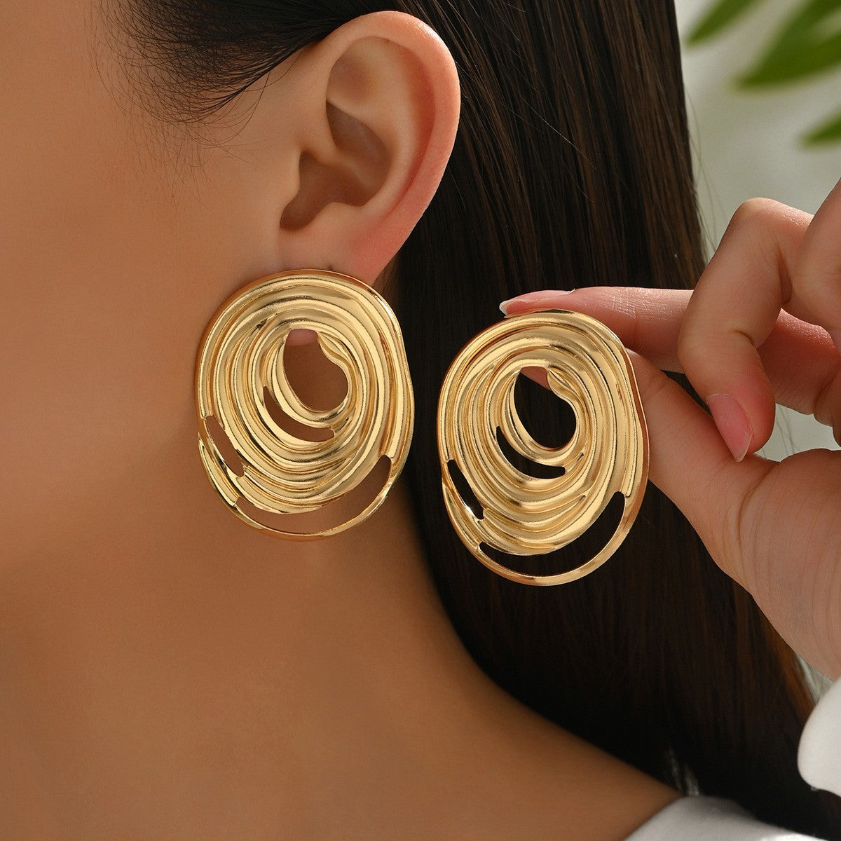 Wholesale Zinc Alloy Geometric Conch Starfish Stud Earrings for Women
