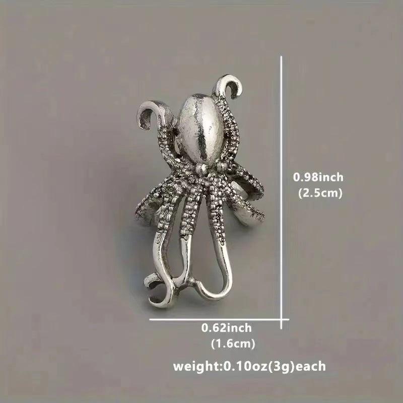 Wholesale retro personalized octopus alloy ear clip accessories earrings