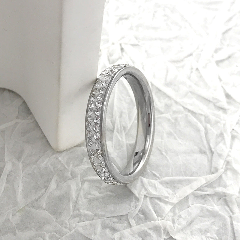 Wholesale Niche Couple Titanium Steel Ring ACC-RS-BanLan007