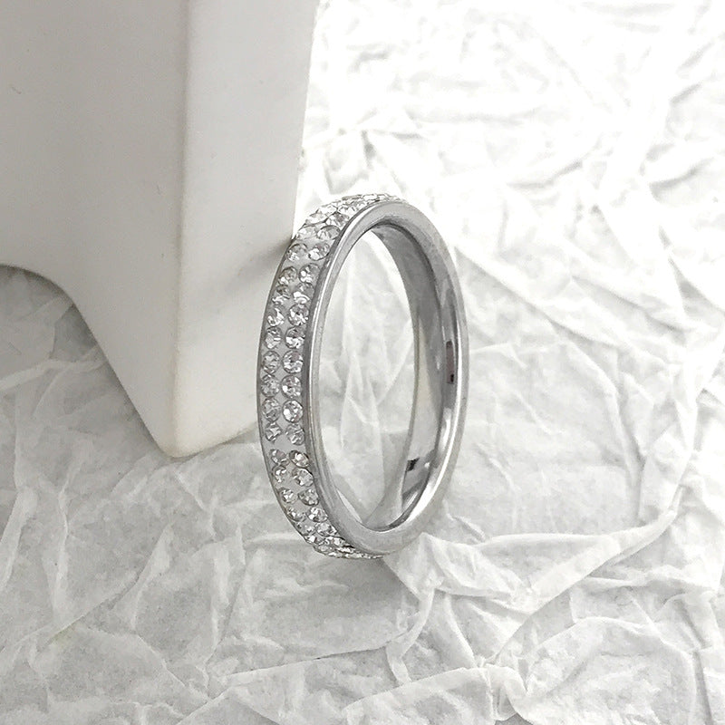 Wholesale Niche Couple Titanium Steel Ring ACC-RS-BanLan007