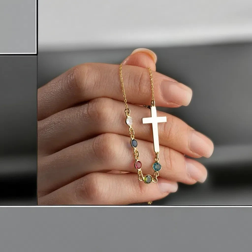 Wholesale Birth Girl Necklace Cross Titanium Steel  Necklaces