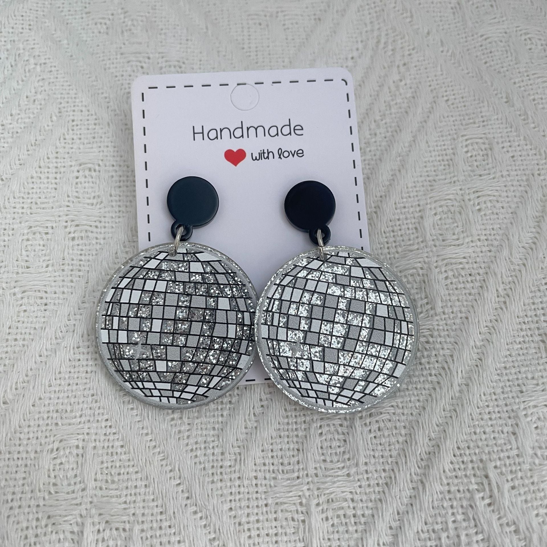 Großhandel Disco Ball Acryl -Glitzerohrringe