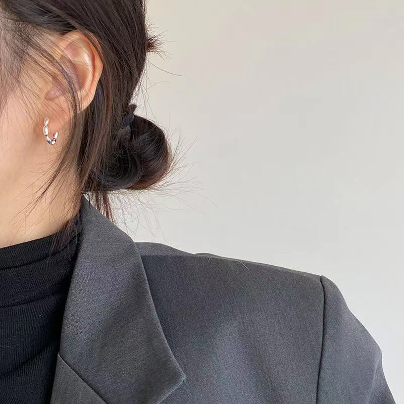 Wholesale Silver Tone Simple Style Earrings for Women Everyday Wear Accessory