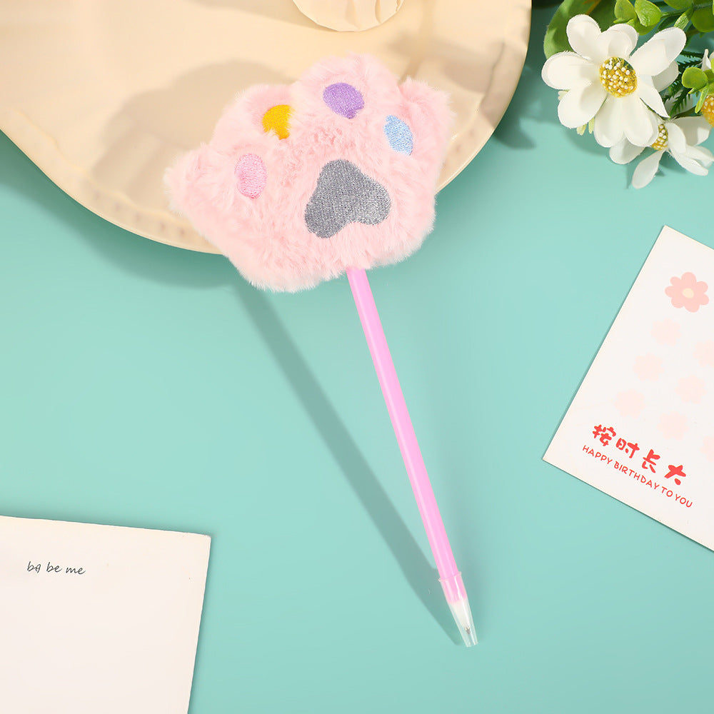 Wholesale creative cartoon plush rabbit head ballpoint pen