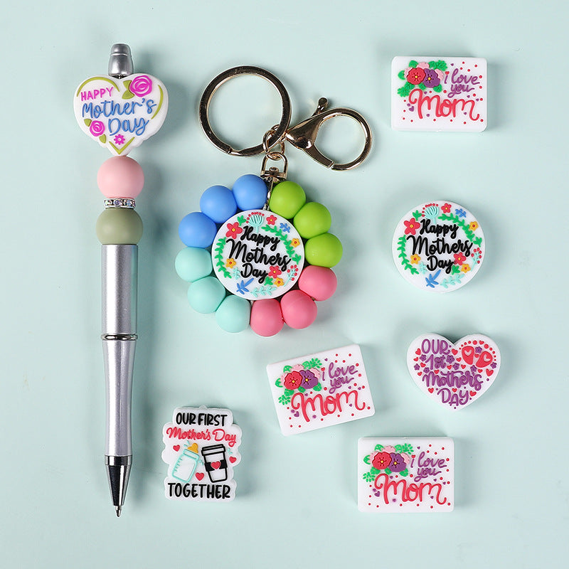 Wholesale 20pcs Mother' s Day Focal Beads DIY Bead Accessories