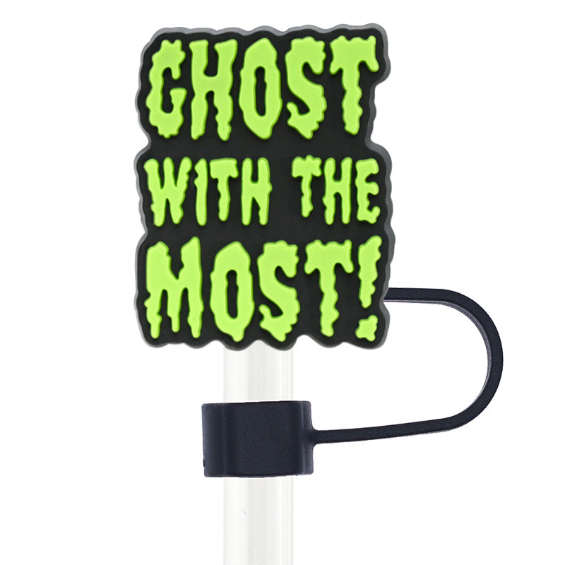 Wholesale Random 100pcs Dark Style 10mm PVC Soft Straw Tube Cap ACC-SCR-RYY100