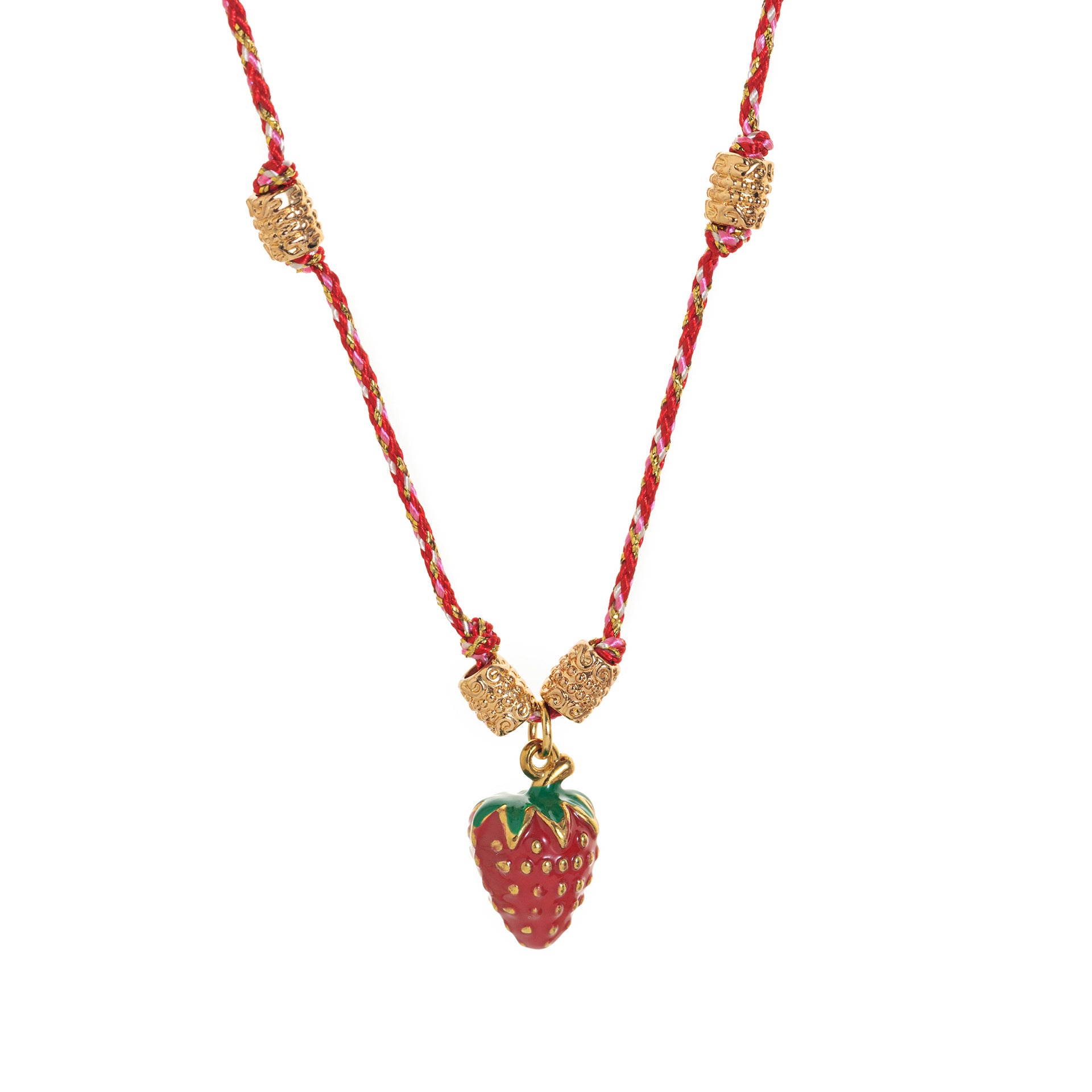 Wholesale Titanium Steel Necklace Fruit Ocean Drop Oil Color Pendant Necklace