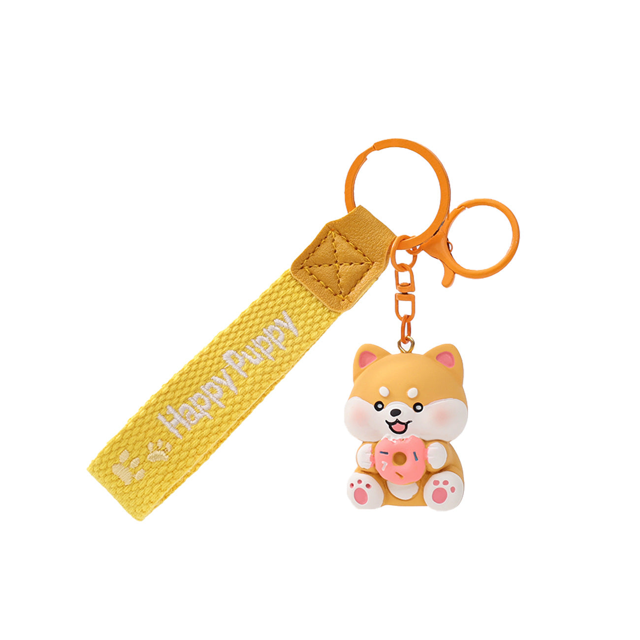 Wholesale Cute Shiba Inu Donut Keychain Fashion Accessory Bag Charm Gift