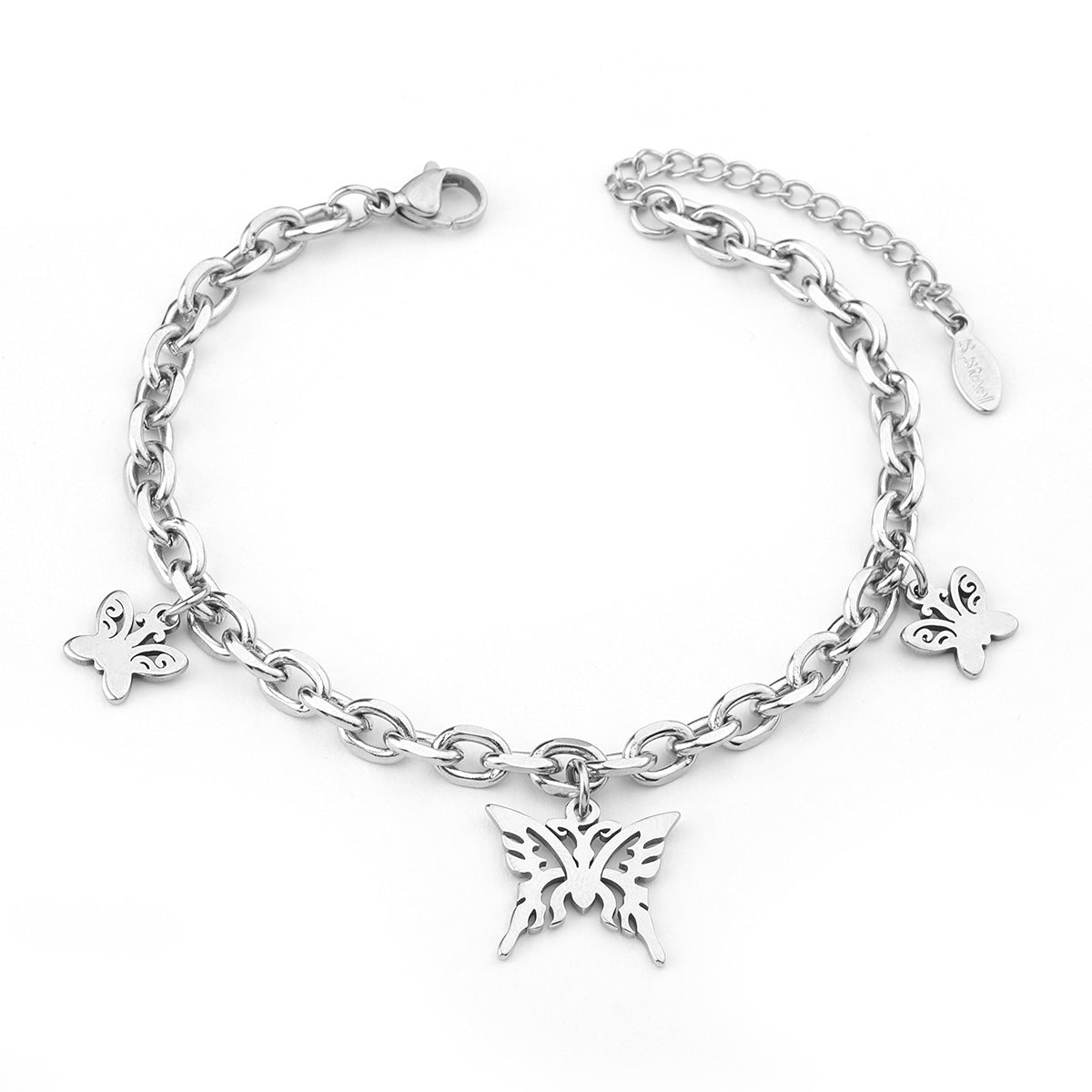 Wholesale Single Layer Chain Small Elephant Star Stainless Steel Bracelet ACC-BT-jiax008