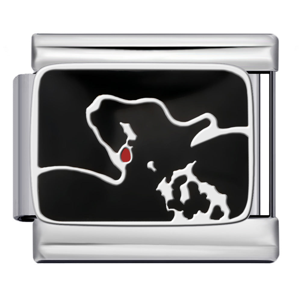 Wholesale 5pcs Italian Charm Bracelet 9mm DIY Splicing Cute Creative Stainless Steel Composable Bracelet