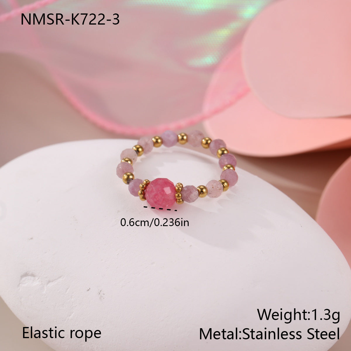 Wholesale Stainless steel beaded ring