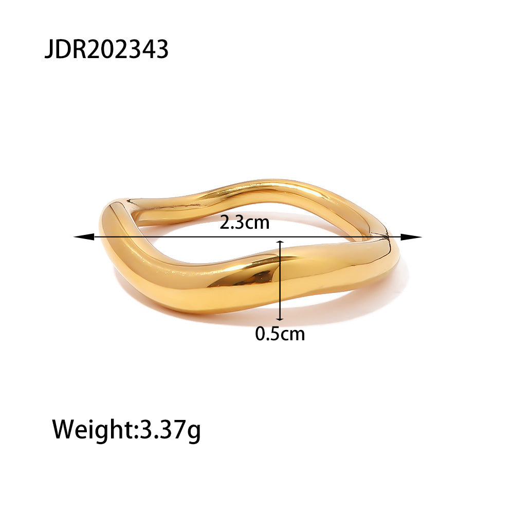 Wholesale Zircon Ring 18K Gold Plated Stainless Steel ACC-RS-Jied002