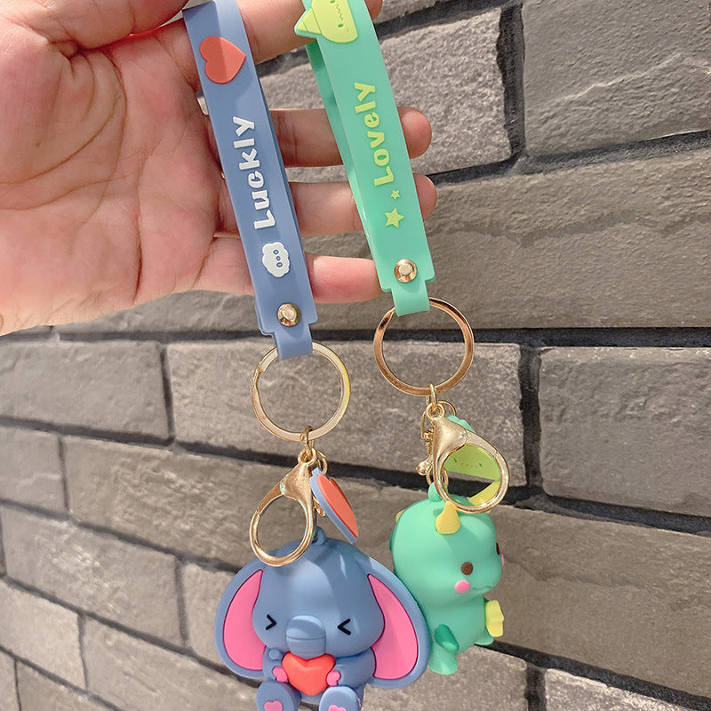Wholesale Cartoon Dinosaur Elephant Silicone Keychain Cute Keychain ACC-KC-JuCai002