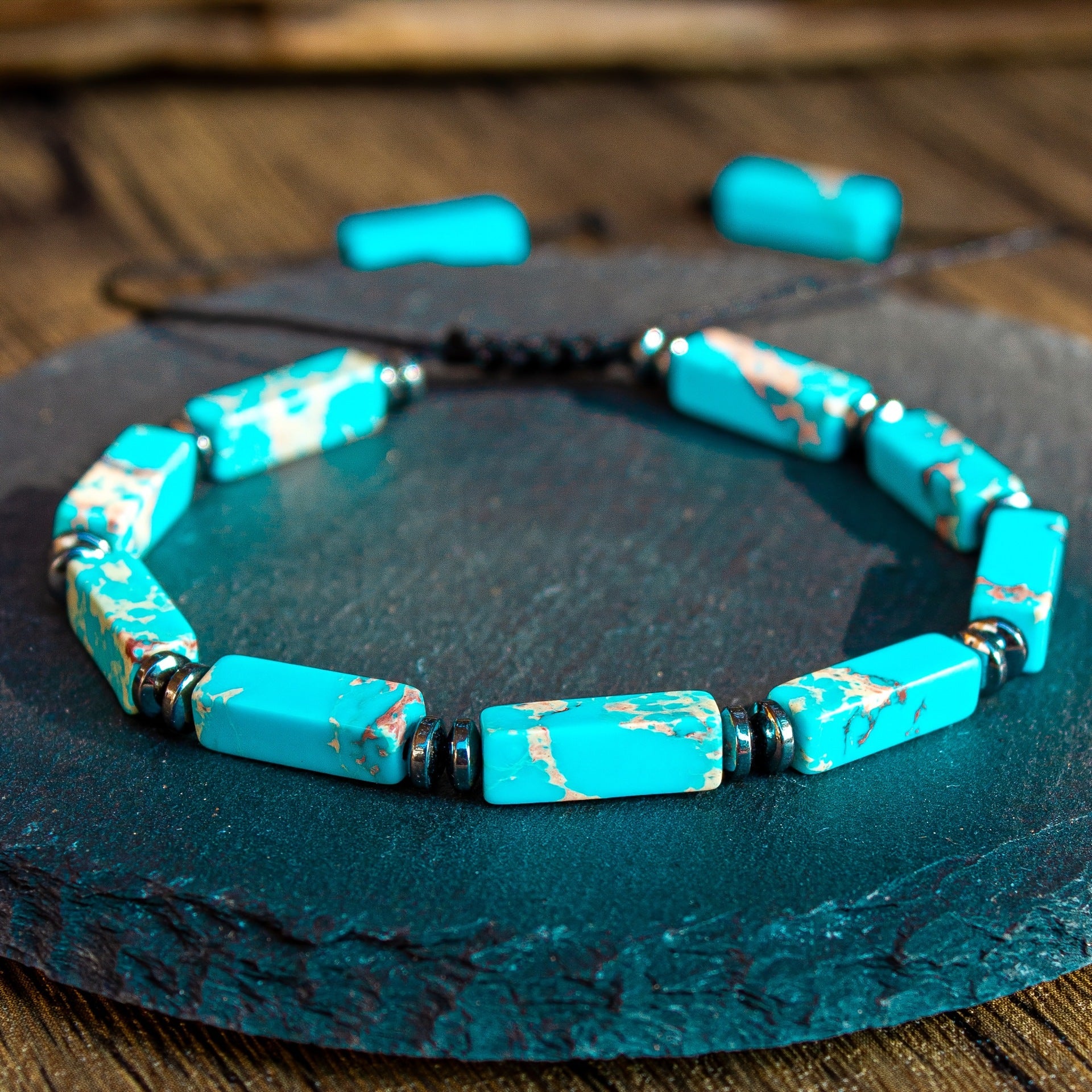 Wholesale Bohemian Style Natural Stone Lapis Lazuli Adjustable Woven Beaded Bracelet Handmade Beads Fashion Accessory For Resale