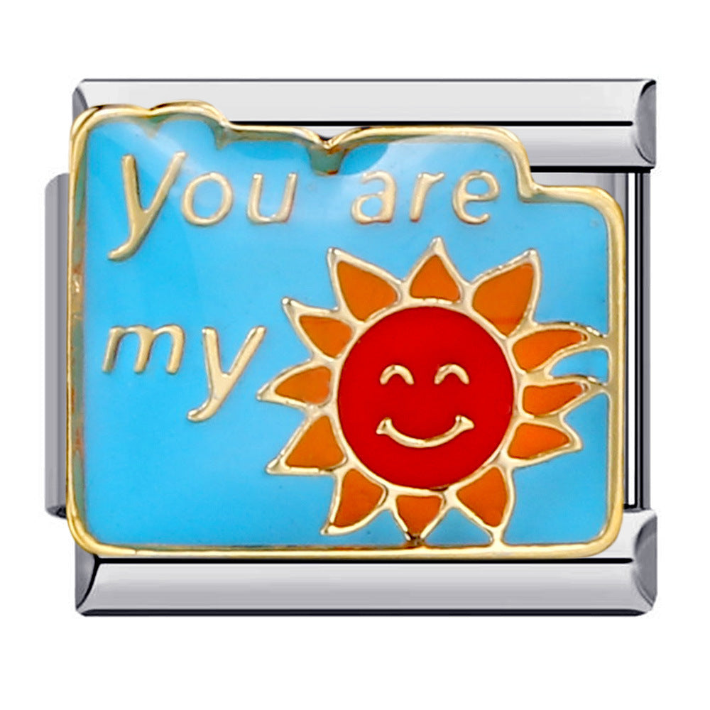 Wholesale Italian Charm Bracelet 9mm DIY Splicing Removable Stainless Steel Composable Bracelet ACC-BT-QiYing009