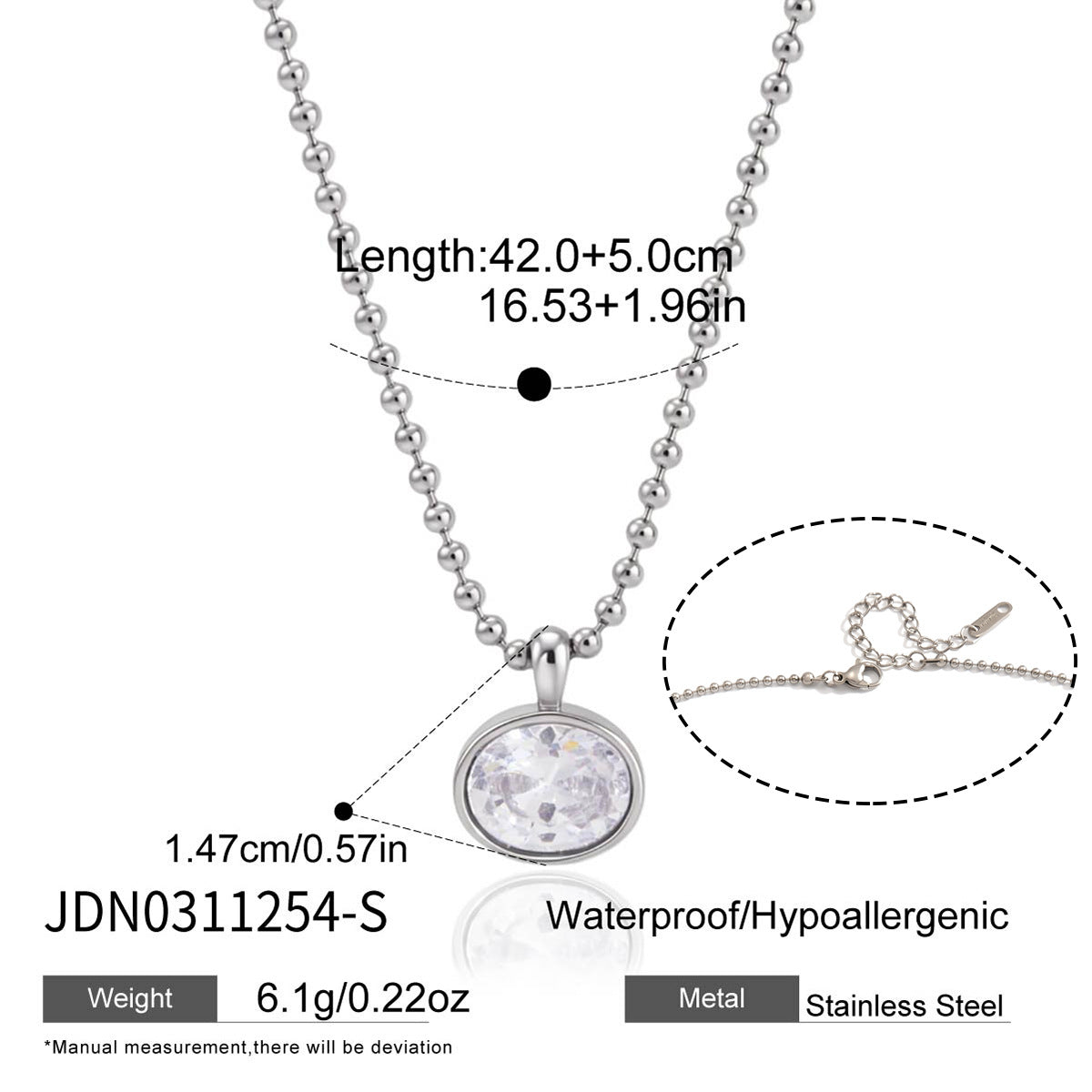 Wholesale Old Money Style Stainless Steel Zircon Clavicle Necklace Fashion Jewelry Accessory Gift