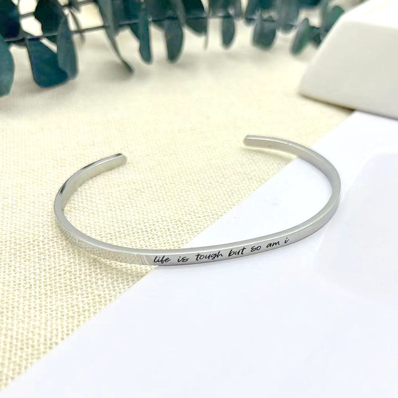Wholesale Vintage Stainless Steel Bracelets Adjustable Open Bracelet C Bracelet ACC-BT-Yima004