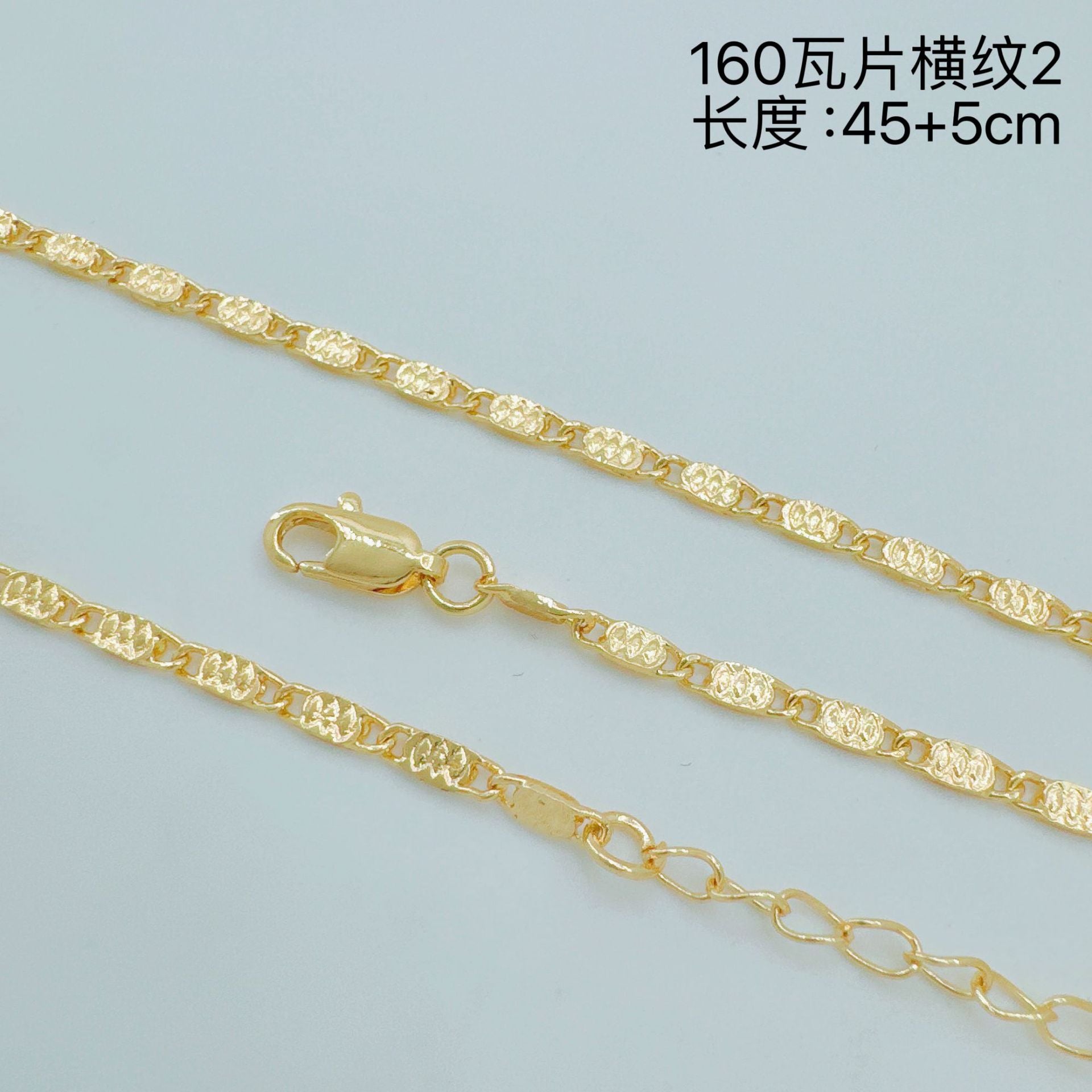 Wholesale Retro Gold Plated Copper Twist Necklace Chain for Layering Jewelry Accessory