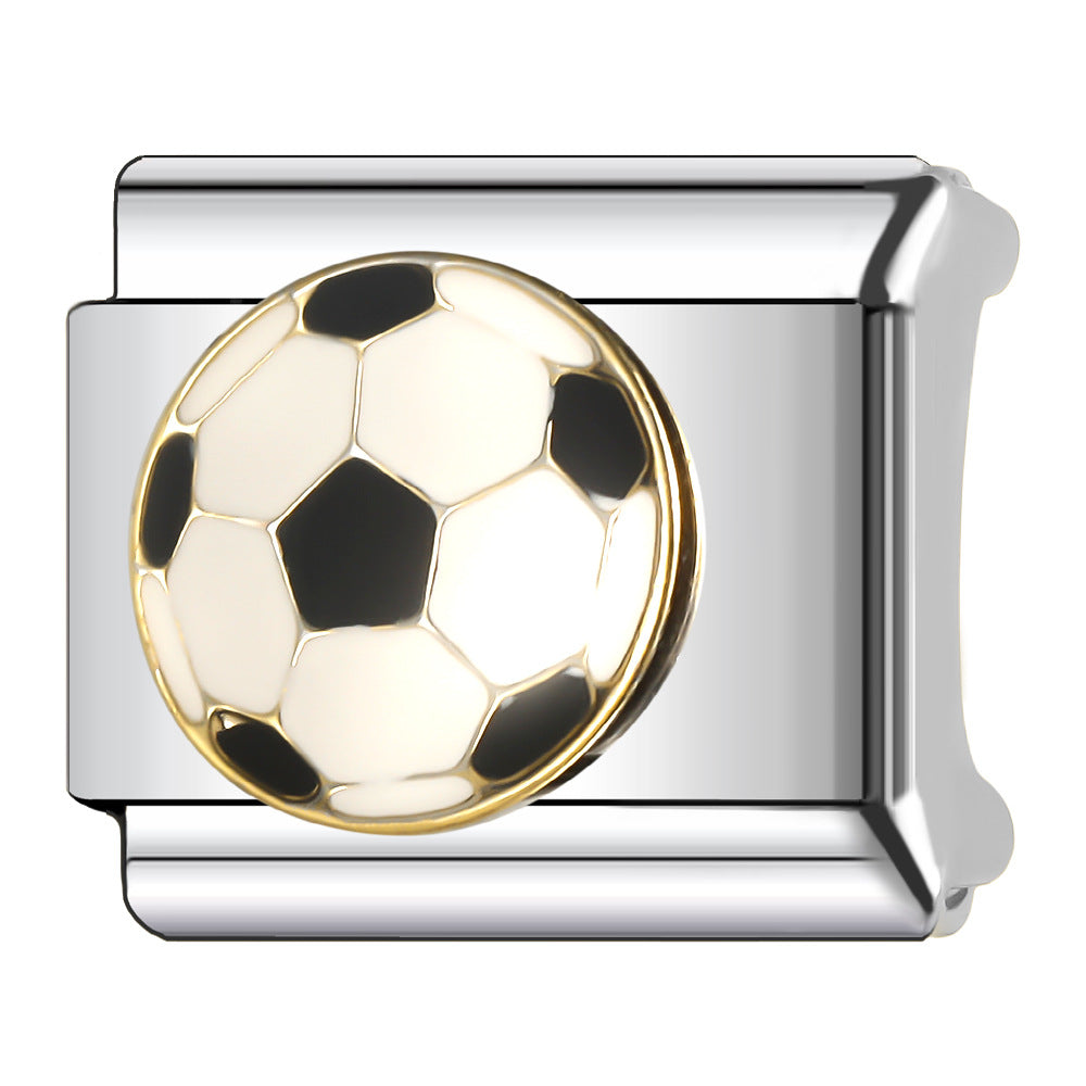 Bracelet de charme italien en gros de 9 mm Série d'avion à boule de bricolage Bracelet composable en acier inoxydable