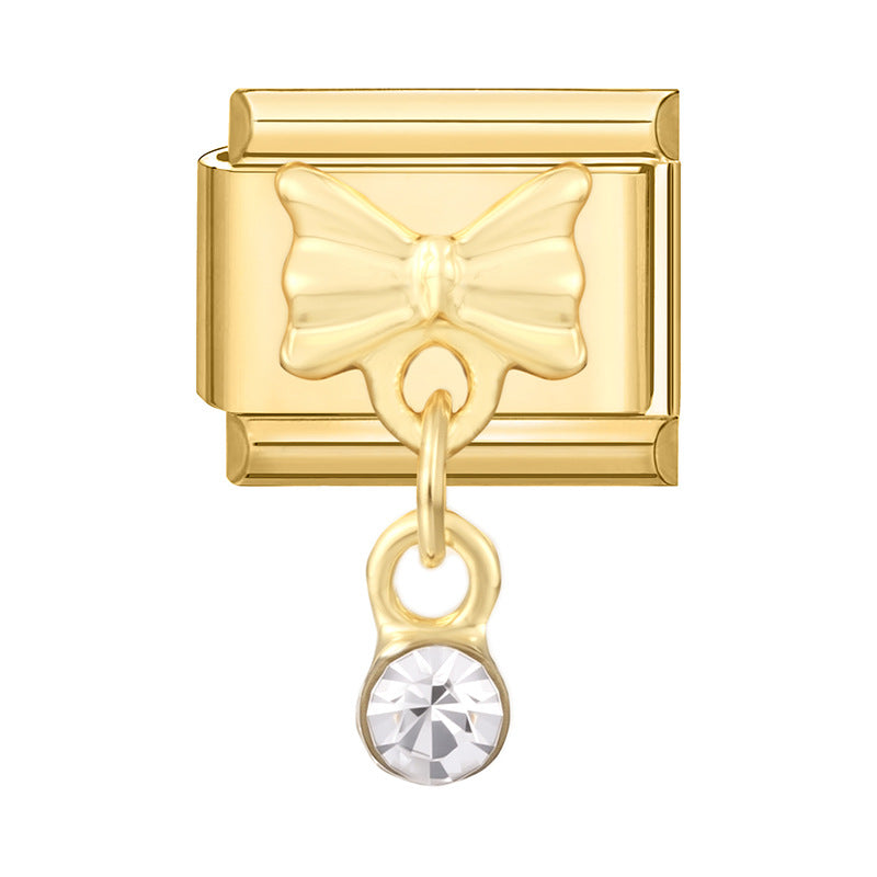 Wholesale 9mm Italian Charm Starter Bracelets DIY square Single Section Creative Stainless Steel Composable Bracelet