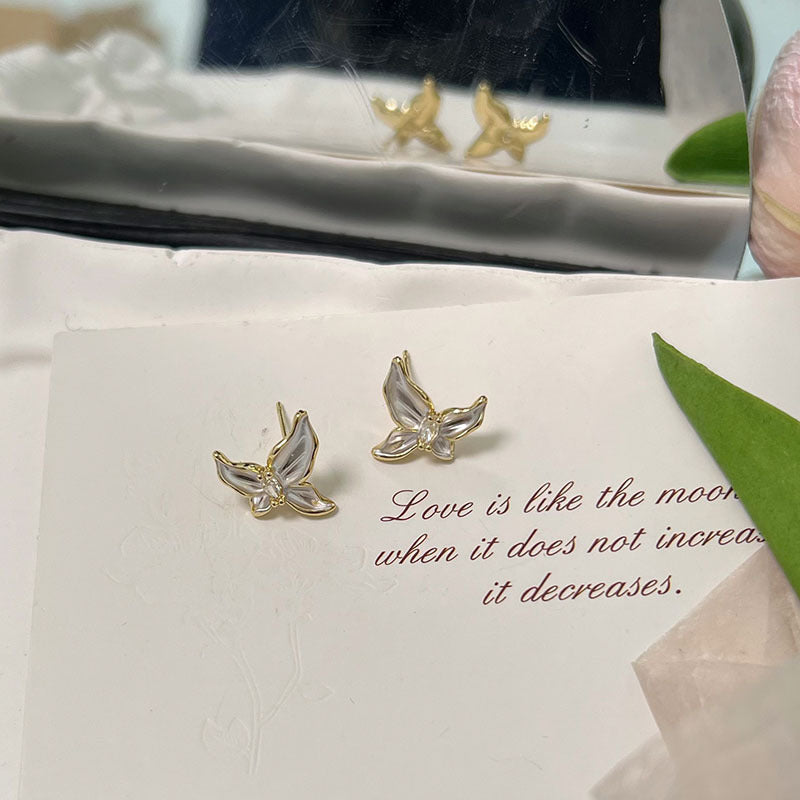Wholesale  Oil Drop Butterfly Earrings Light Luxury Versatile Earrings