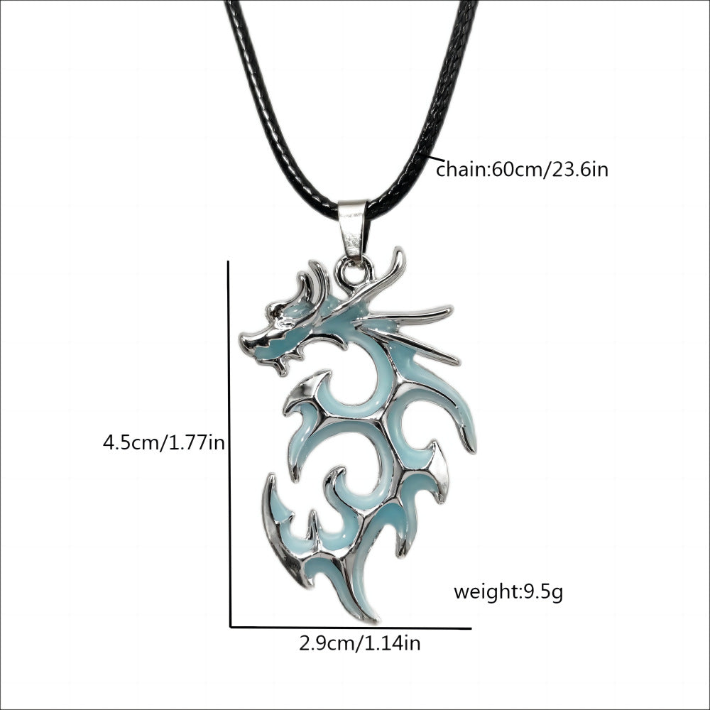 Wholesale  luminous flame dragon necklace