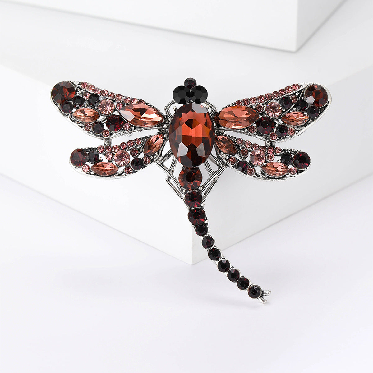 Wholesale Trendy Women S Dragonfly Brooch Pin Alloy Rhinestone Corsage Party Jewelry Accessory