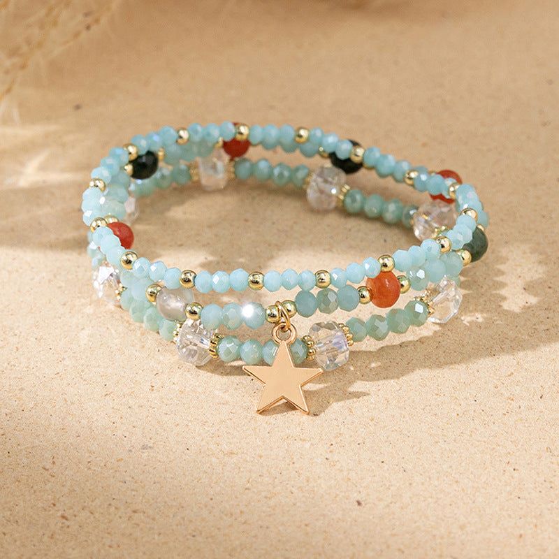 Wholesale Bohemian Colorful Rice Beads Stacking Bracelet