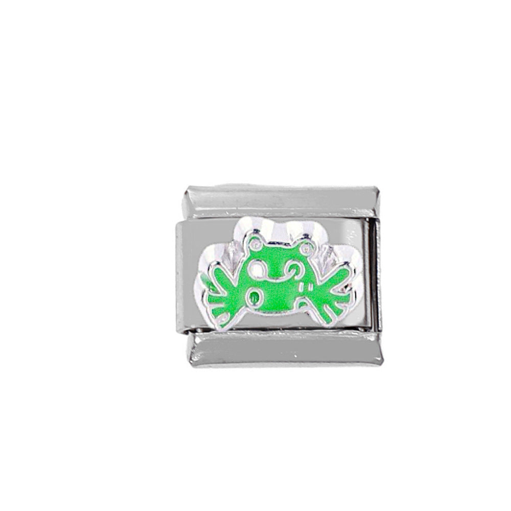 Wholesale 5pcs Italian Charm Bracelet 9mm DIY Splicing Coral Starfish Tropical Fish Stainless Steel Composable Bracelet