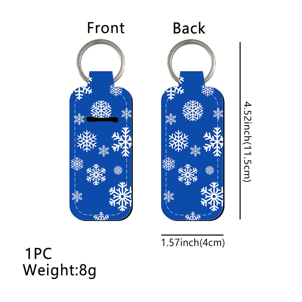 Wholesale 6pcs  Snowflake Pattern Lipstick Case Keychain
