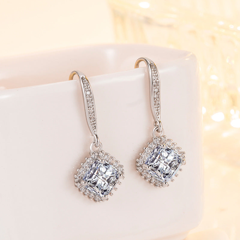 Wholesale Square Zirconia Earrings