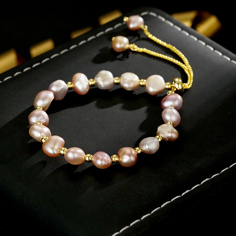 Wholesale baroque shaped freshwater pearl bracelet