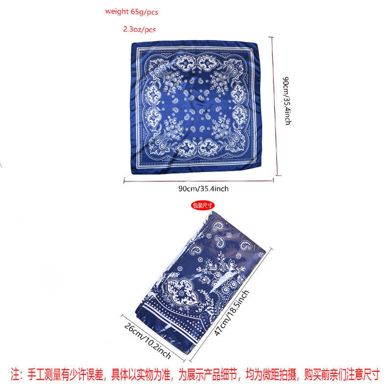 Wholesale Retro Paisley Pattern Printed 90 Square Silk Scarf