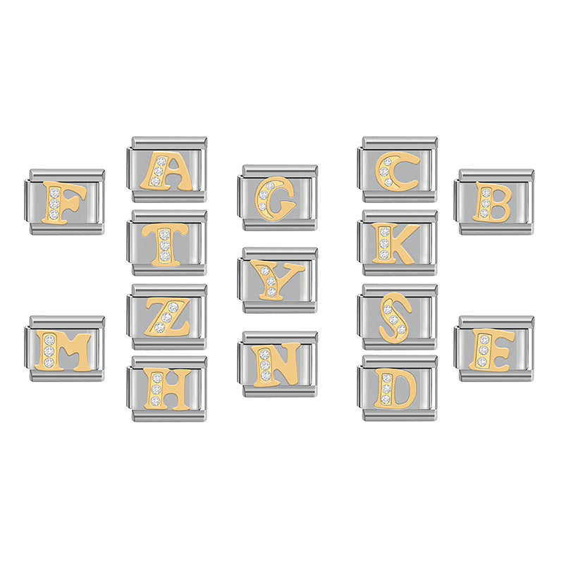 Wholesale Italian Charm Bracelet Diamond Bracelet 9mm DIY Pattern Free Stitching Detachable Composable Bracelet ACC-BT-JL009