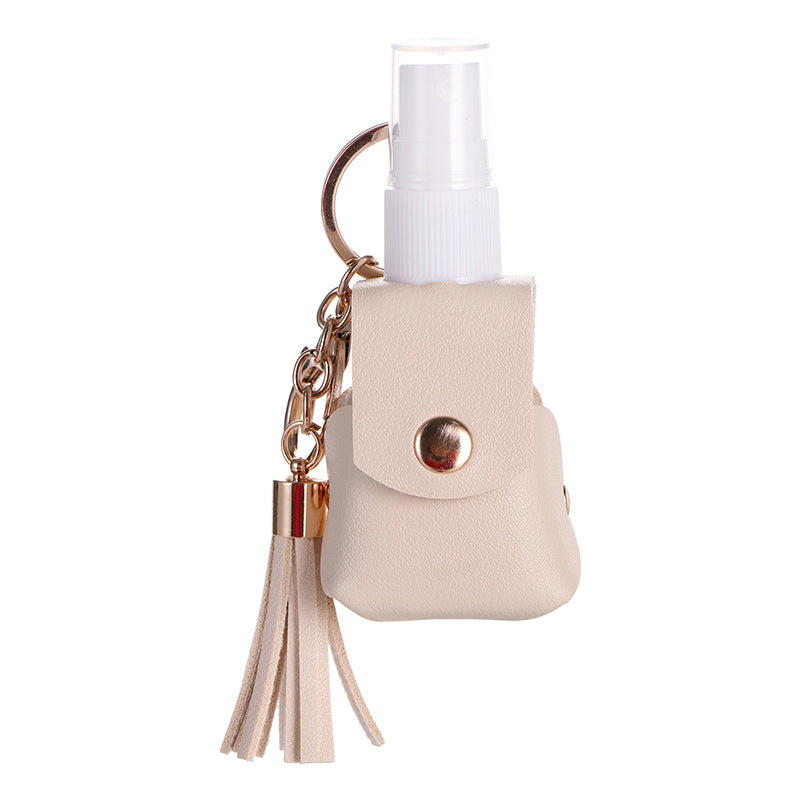 Wholesale Chic 30Ml Portable Skincare Refillable Keychain Bottle With Artificial Leather Case For Travel And Gift