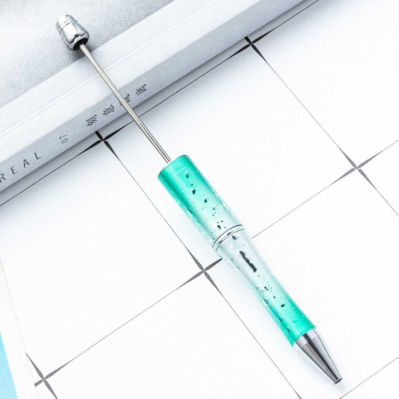 Wholesale diy starry sky beadable pen creative UV plating beadable pens