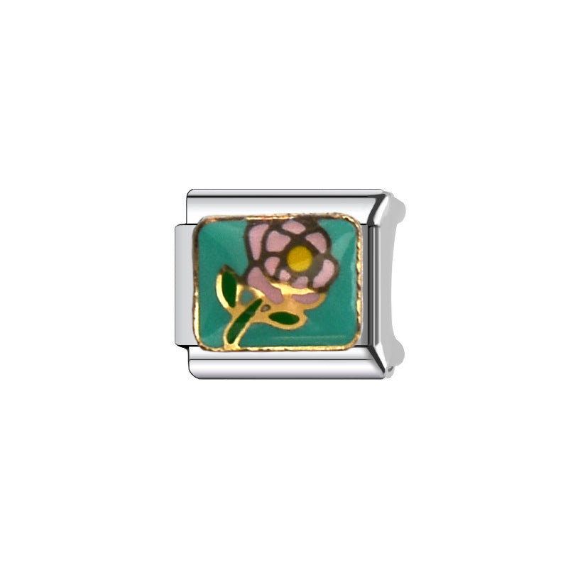 Wholesale Italian Charm Bracelet 9mm DIY Splicing Cute Creative Stainless Steel Composable Bracelet